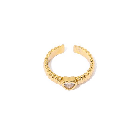 Love Zircon Simple Adjustable Rings