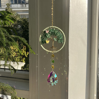 Tree Colorful Stone Crystal Home Hangings