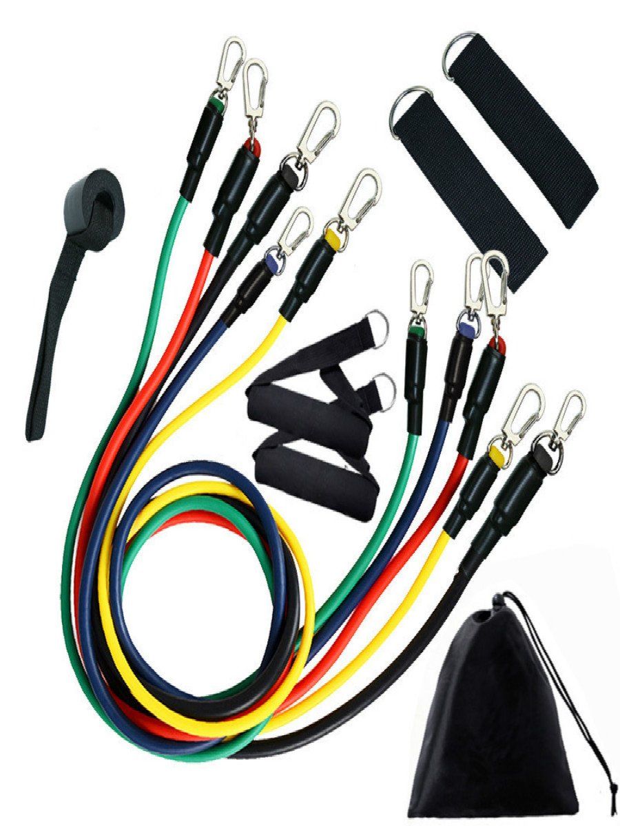 11-Piece Pull Rope Combination Pull Belt Tpe Home Fitness Equipment Multifunctional Pull Rope Grip