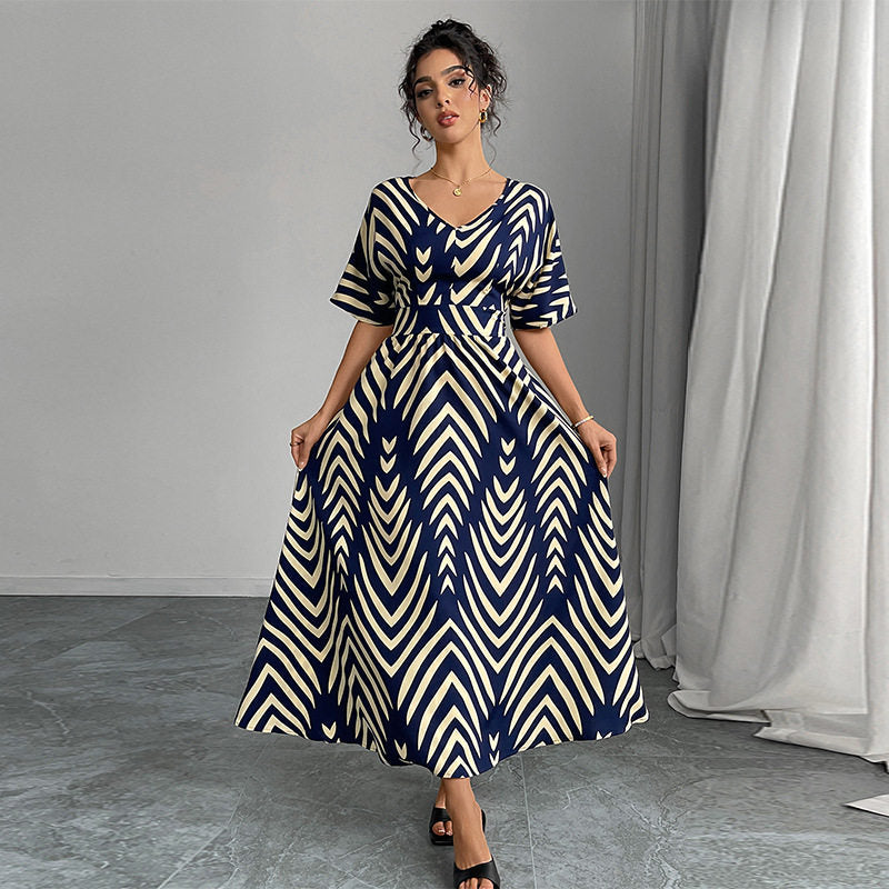 Long Sleeveless Dress With Waist Tie