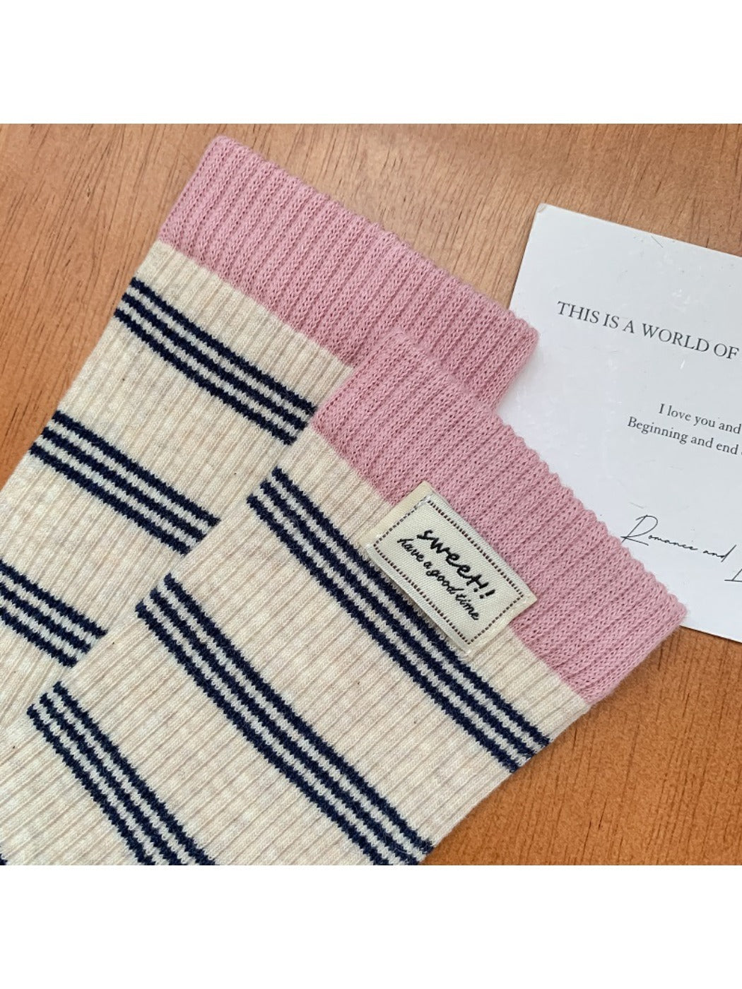 Rufia - Striped Breathable Mid-calf Socks for Women