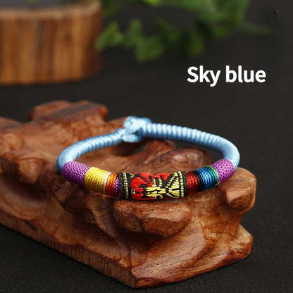 New Featured Handwoven Bracelet With Ethnic Style Embroidery Colorful Thread Bracelet For Men And Women
