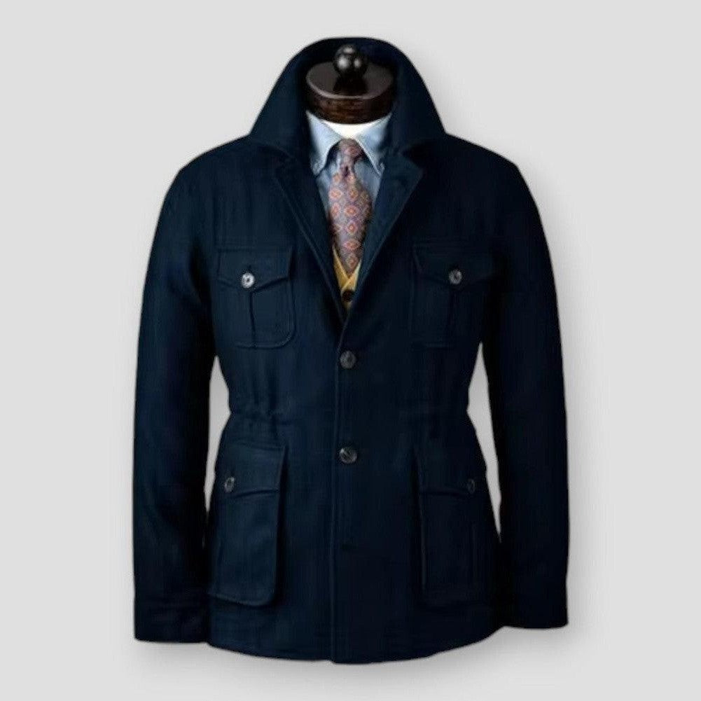 Men'S Tweed Jacket Tuxedo Woolen Suit High Quality Costumes  Wool Single Breasted Casual Slim Fit Male Blazers Winter