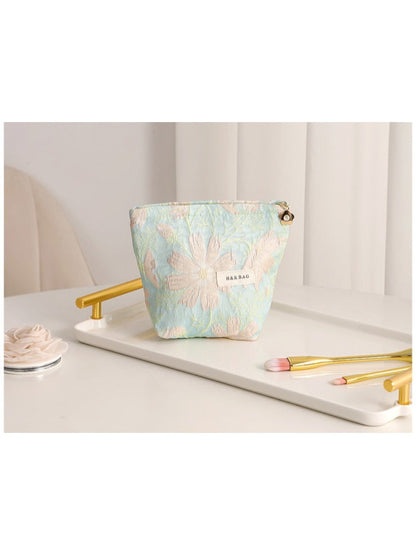 Cosbai -  Elegant Cosmetic Bag with Floral Patterns