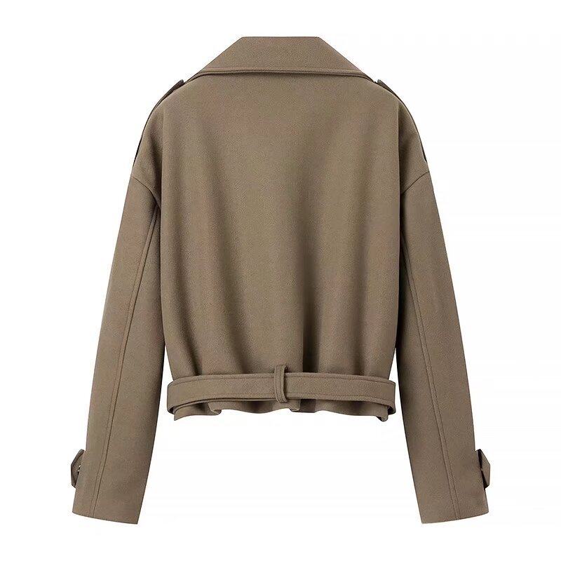 Short Belted Wool Coat