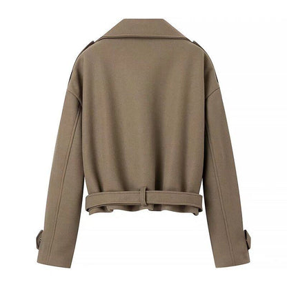 Short Belted Wool Coat