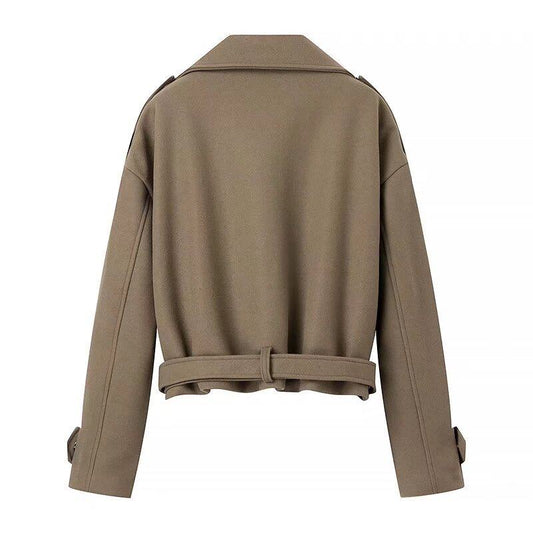 Short Belted Wool Coat