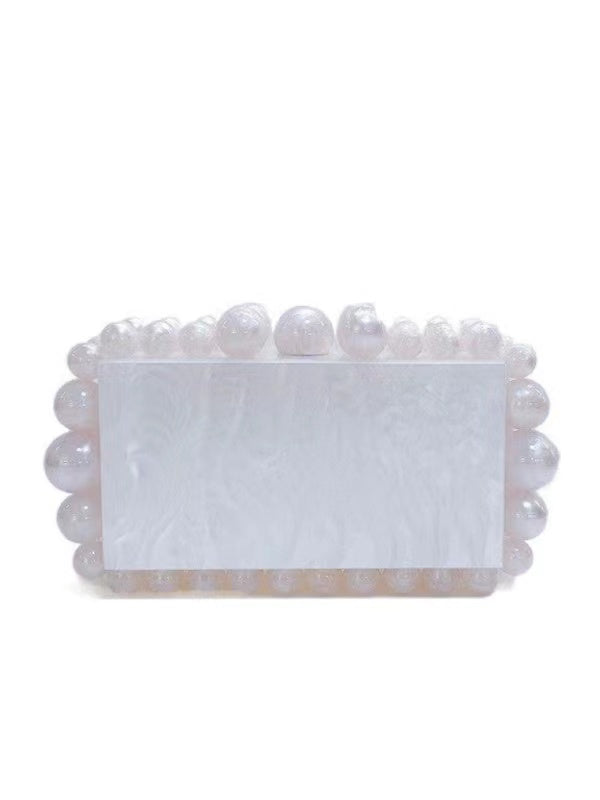 Mini Beaded Acrylic Square Bag