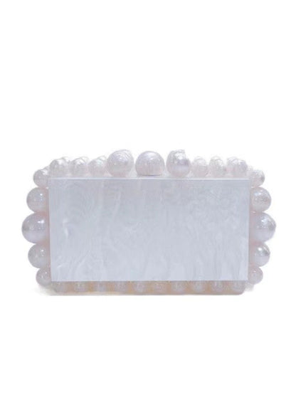 Mini Beaded Acrylic Square Bag