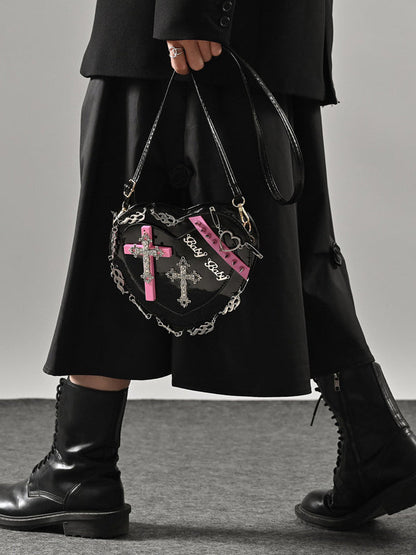 Stylish Selection Cool Heart Shape Chains Rivet Bags Accessories
