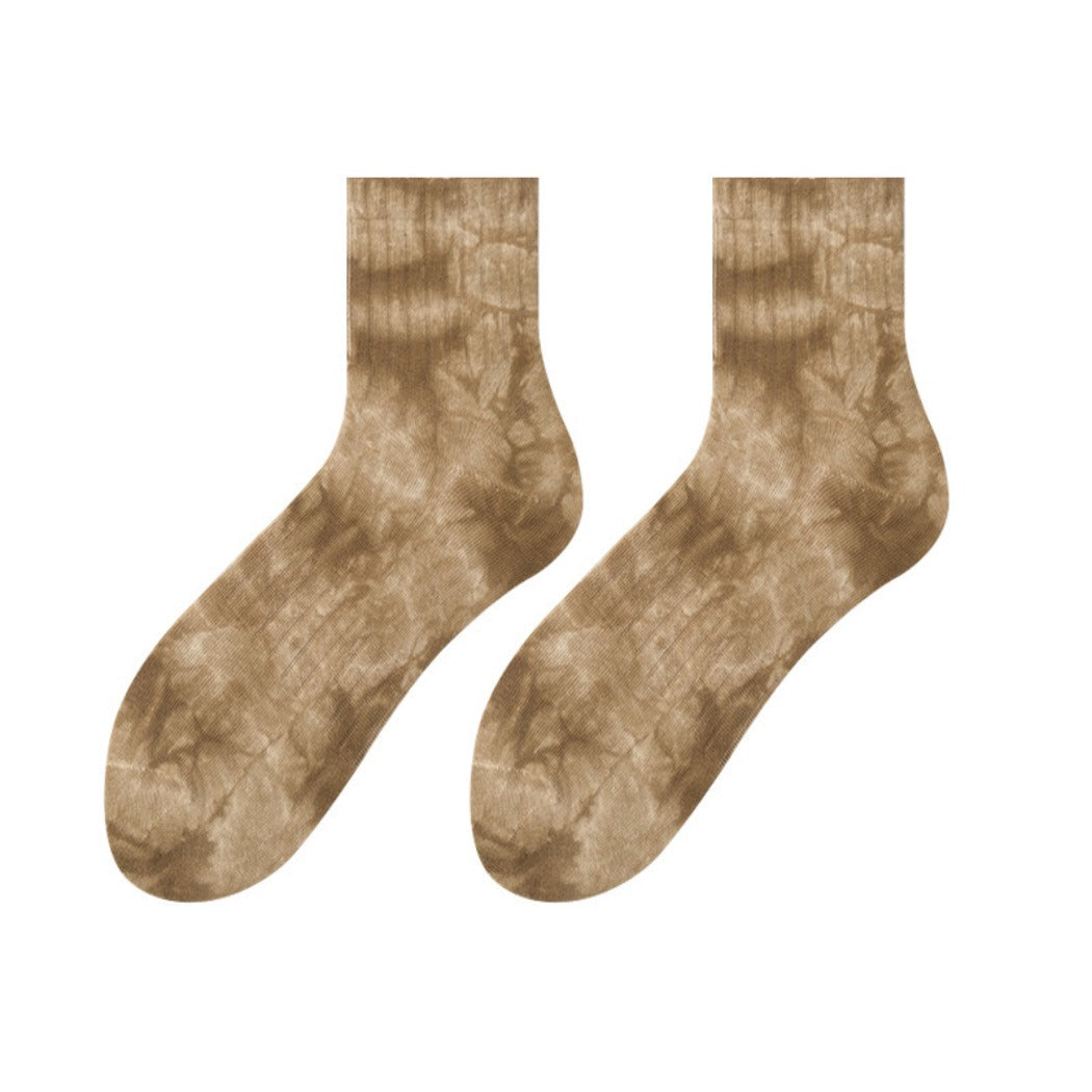 Rufia - Unisex Tie-Dye Mid-Calf Socks - Trendy &amp; Comfort