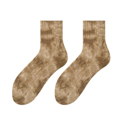 Rufia - Unisex Tie-Dye Mid-Calf Socks - Trendy &amp; Comfort