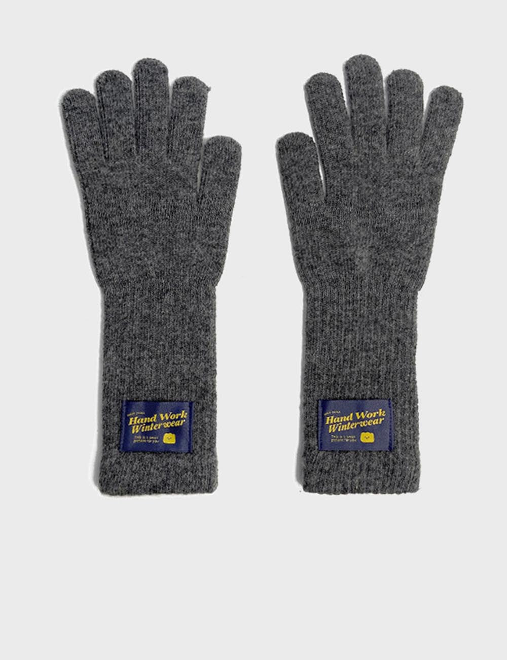 Simple Solid Color Warm Knit Wool Gloves