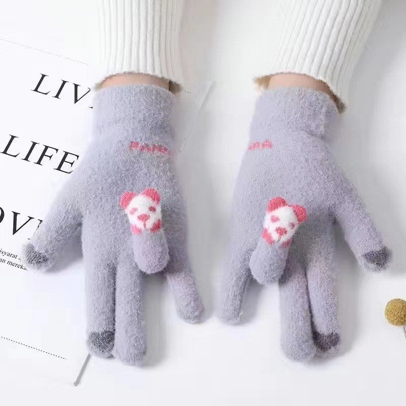 Kids Finger Touchscreen Knitted Gloves