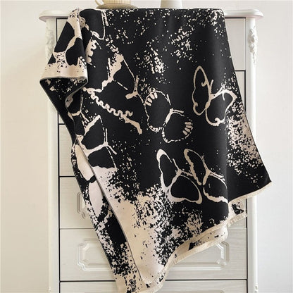 Jacquard Fringed Cashmere-Like Scarf