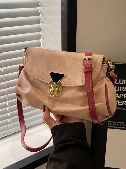 Solid Color Split-Joint Crossbody Bags
