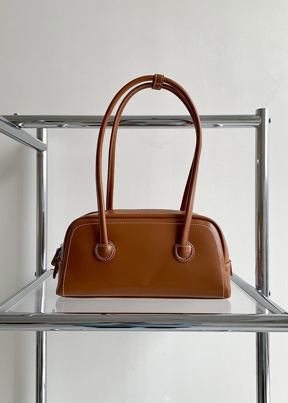 Mini Shoulder Bag Faux Leather Compact Design