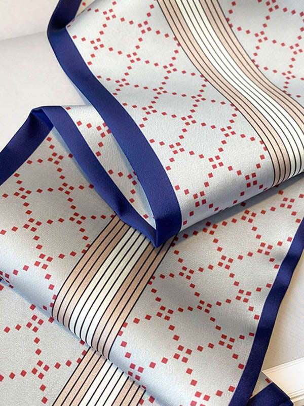 Leisure Fashion Geometry Simple Silk Scarf
