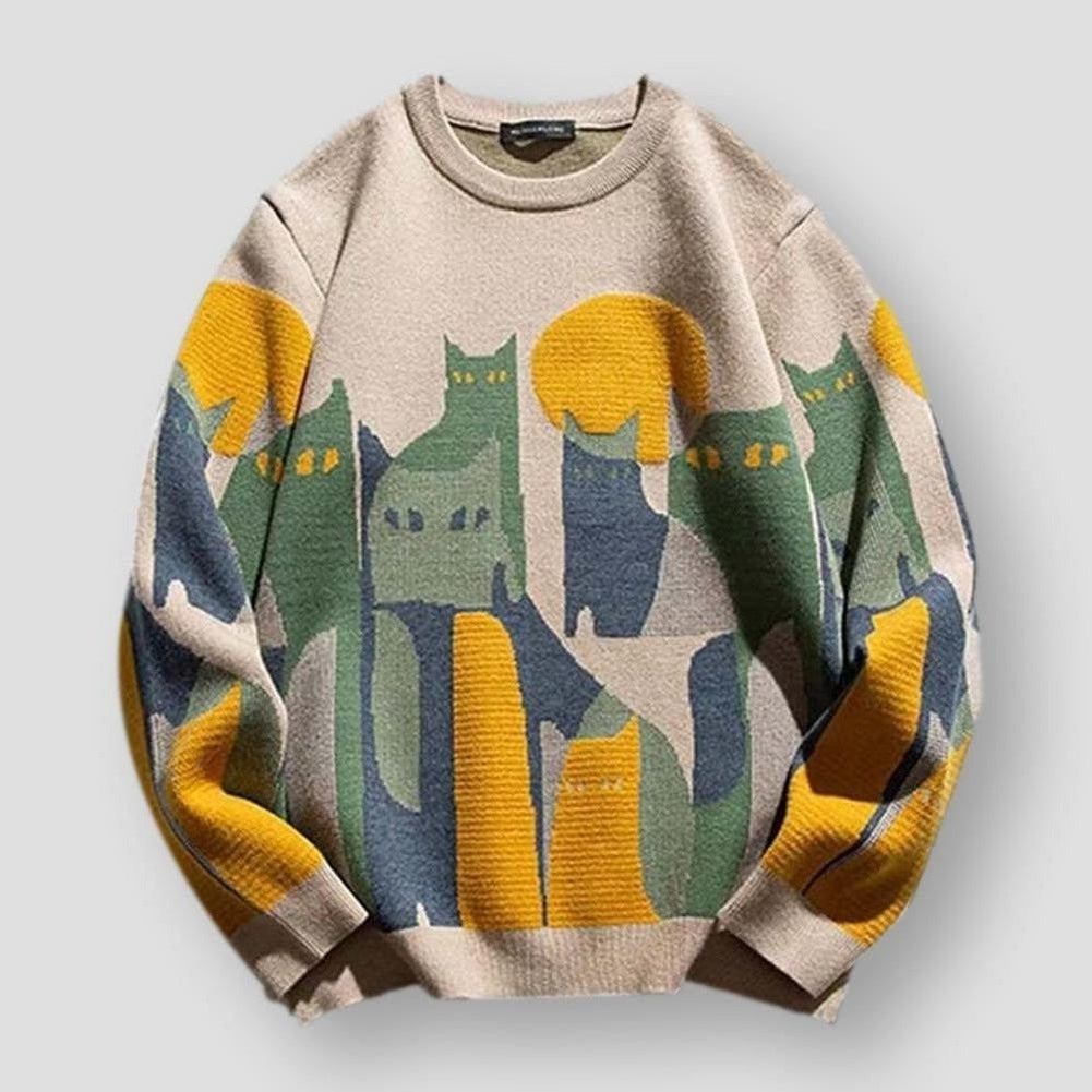 Saint Morris Cat Knitted Sweater