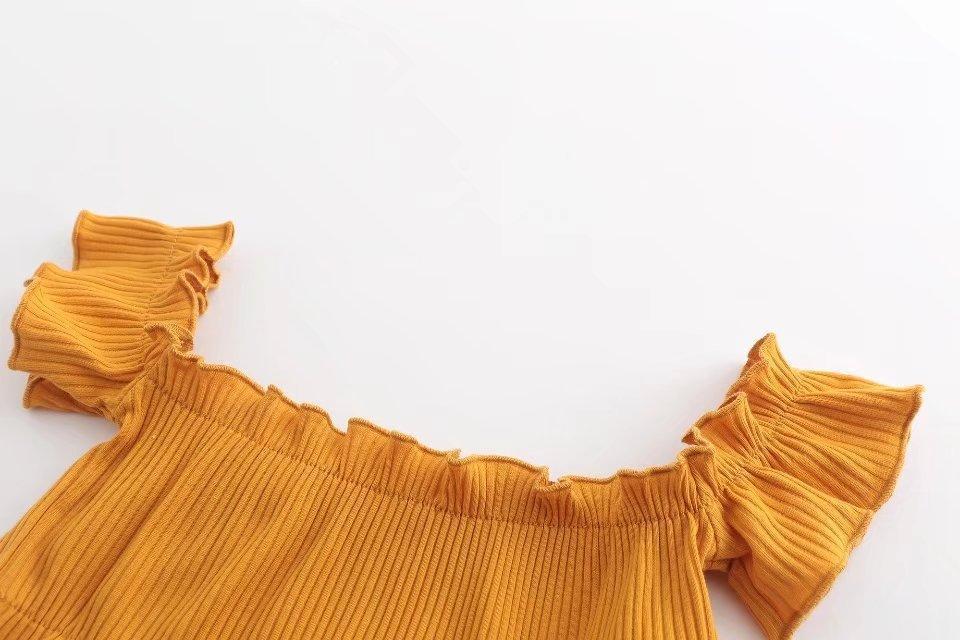 Off Shoulder Short-Sleeved Chest Wrapped Spring Chest Fungus Thread Stretch Top Vest 9 Colors