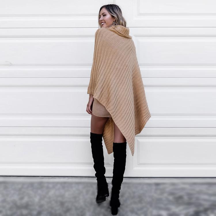Autumn Winter Knit Irregular Sweater