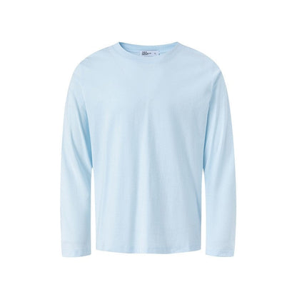 Solid Color Crew Neck Long Sleeve T-Shirt