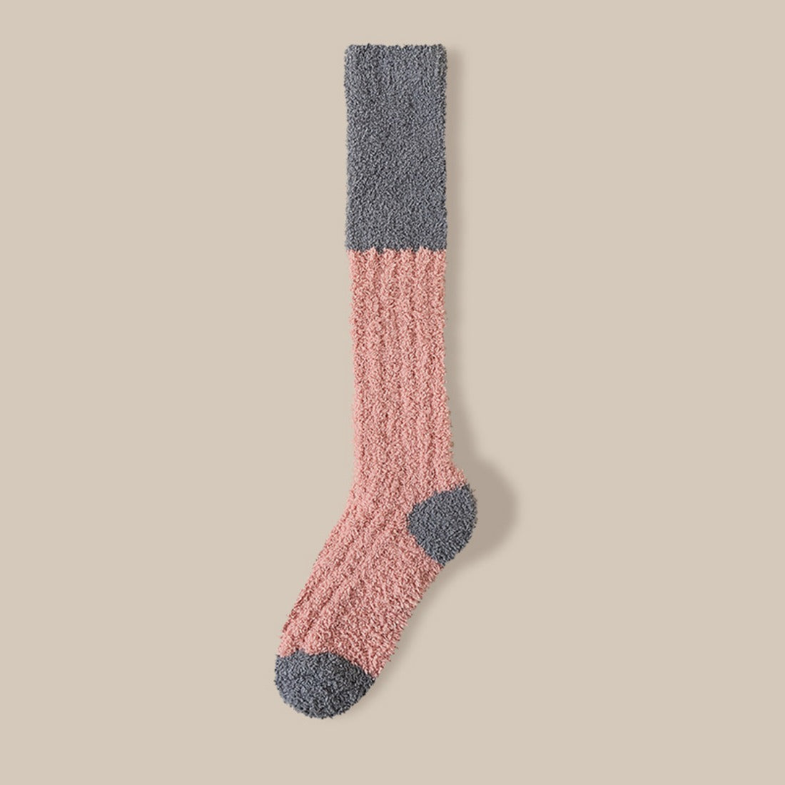 Rufia - Color Block Knee-High Towel Socks