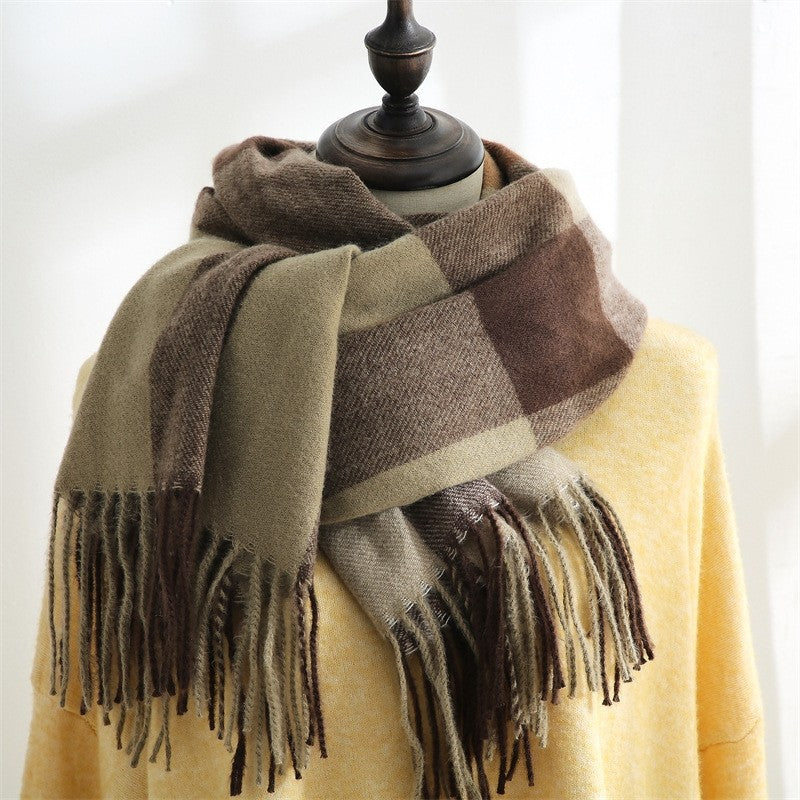 Fashion Plaid Cashmere-Like Scarf