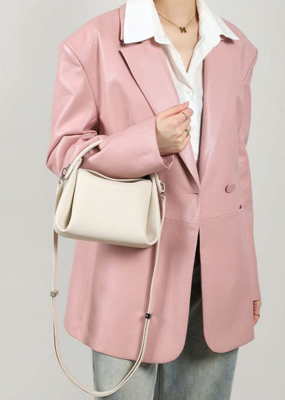 Structured Leather Crossbody Bag With Handle