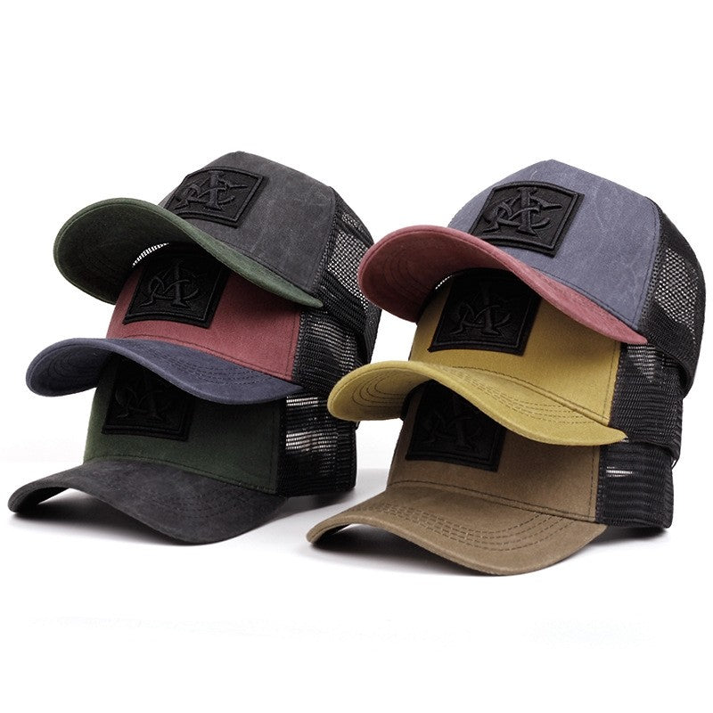 AC Letter Embroidered Flat Brim Baseball Cap Unisex Design