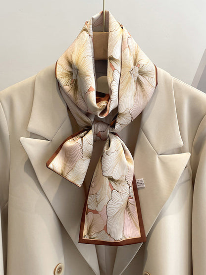 Contrast Color Floral Printed Hair Band Scarf