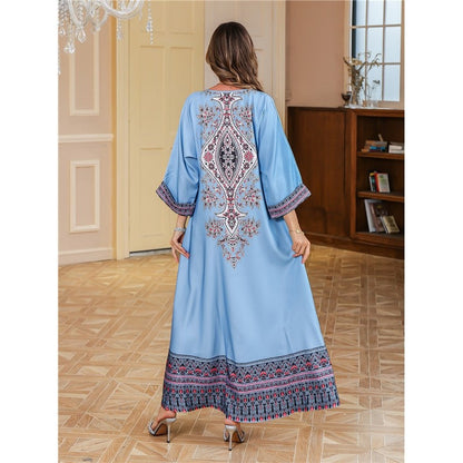 Printed Tribal Muslim Abaya