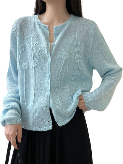 Crosa - Knitted Sweater Featuring Exquisite Embroidery