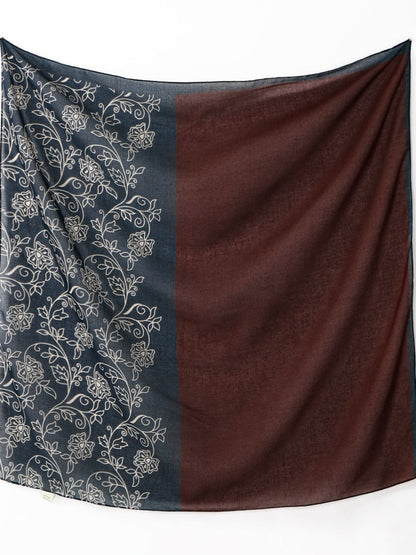 Scarvii - Ethnic Print Polyester Square Scarf Shawl