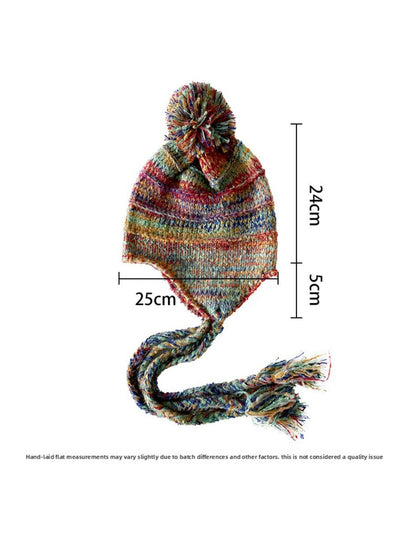 Haila - Women’s Colorblock Knit Earflap Beanie