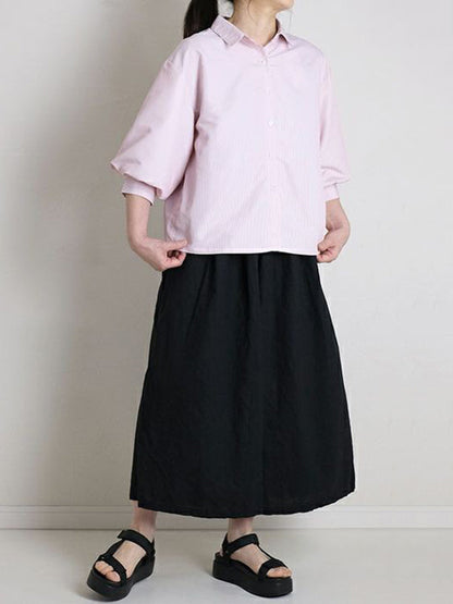 Leisure Fashion Wide Leg Loose Elasticity Solid Color Casual Pants Bottoms