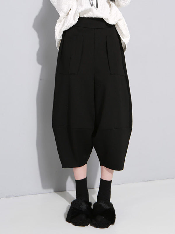 Simple Loose Solid Color Elasticity Knickerbockers