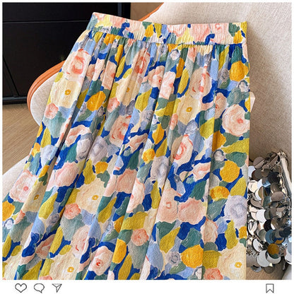 Troposa - Monet Floral A-Line Skirt - Charm &amp; Elegant