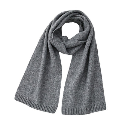 Wool Solid Color Knit Scarf