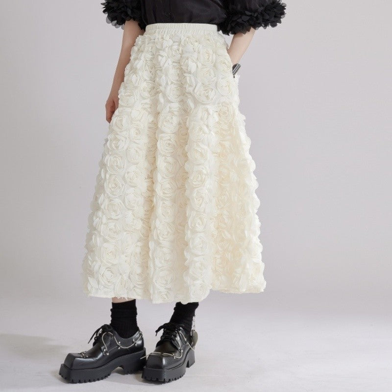 Floral Embroidered Skirt