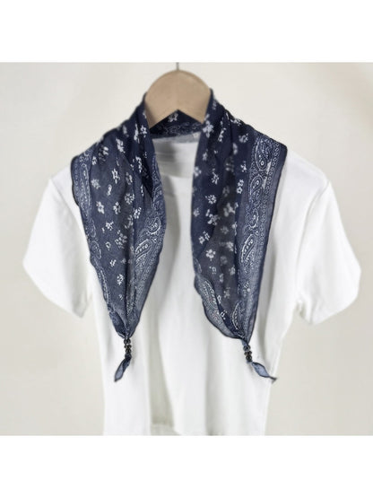 Scarvii - Vintage-inspired Diamond-cut Headscarf with Floral patterns