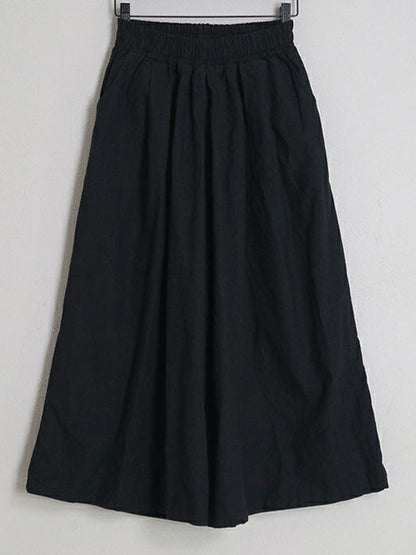 Leisure Fashion Wide Leg Loose Elasticity Solid Color Casual Pants Bottoms