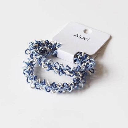 Colorful Woven Simple 2PCS Hair Ties