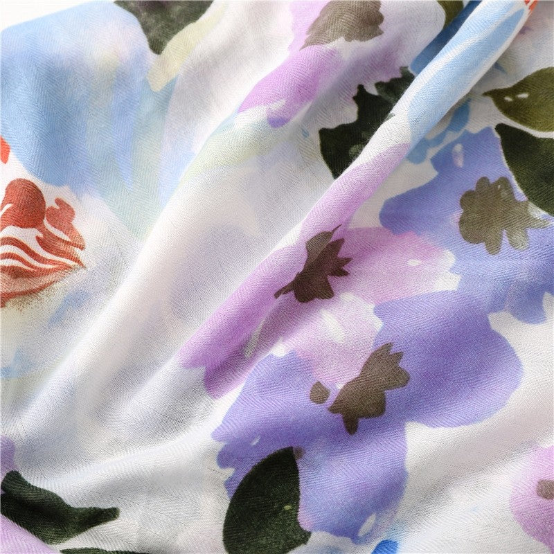 Colorful Cotton Linen Vacation Beach Scarf