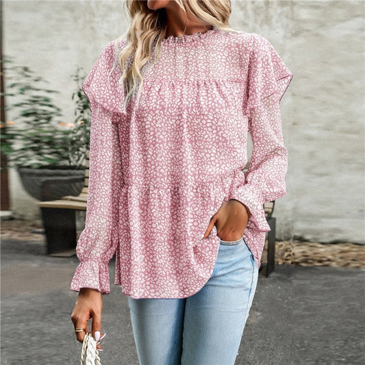 Lotus Lantern Sleeve Floral Shirt