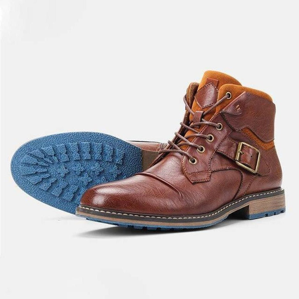Saint Morris Leather Strap Boot