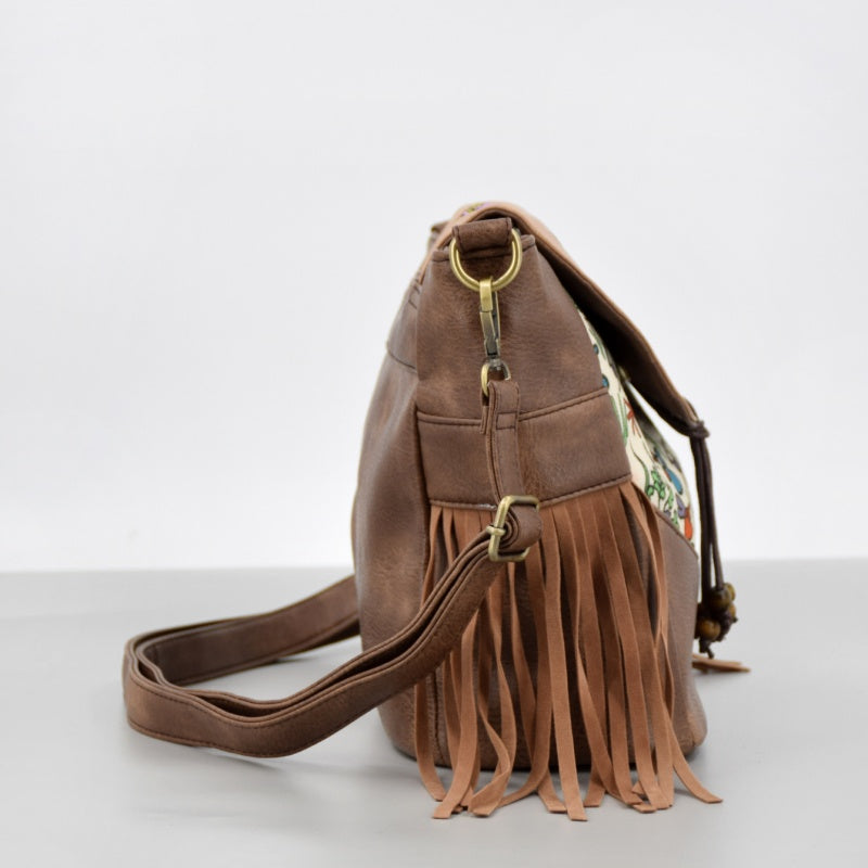 Vintage Stitching Embroidered PU Bag