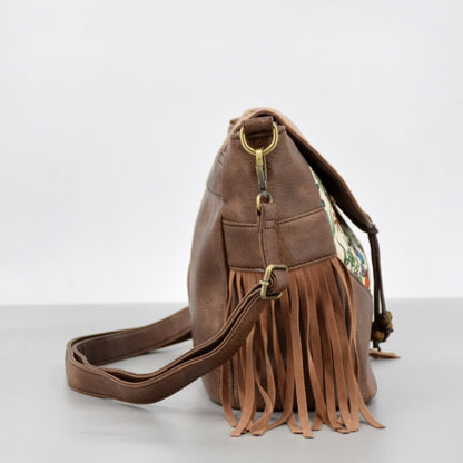Vintage Stitching Embroidered PU Bag