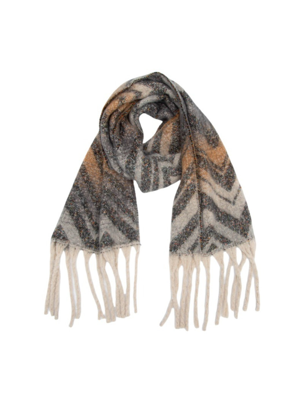 Scarvii - Winter Tassel Scarf with Mountain Patterns