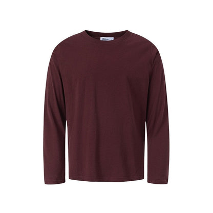 Solid Color Crew Neck Long Sleeve T-Shirt
